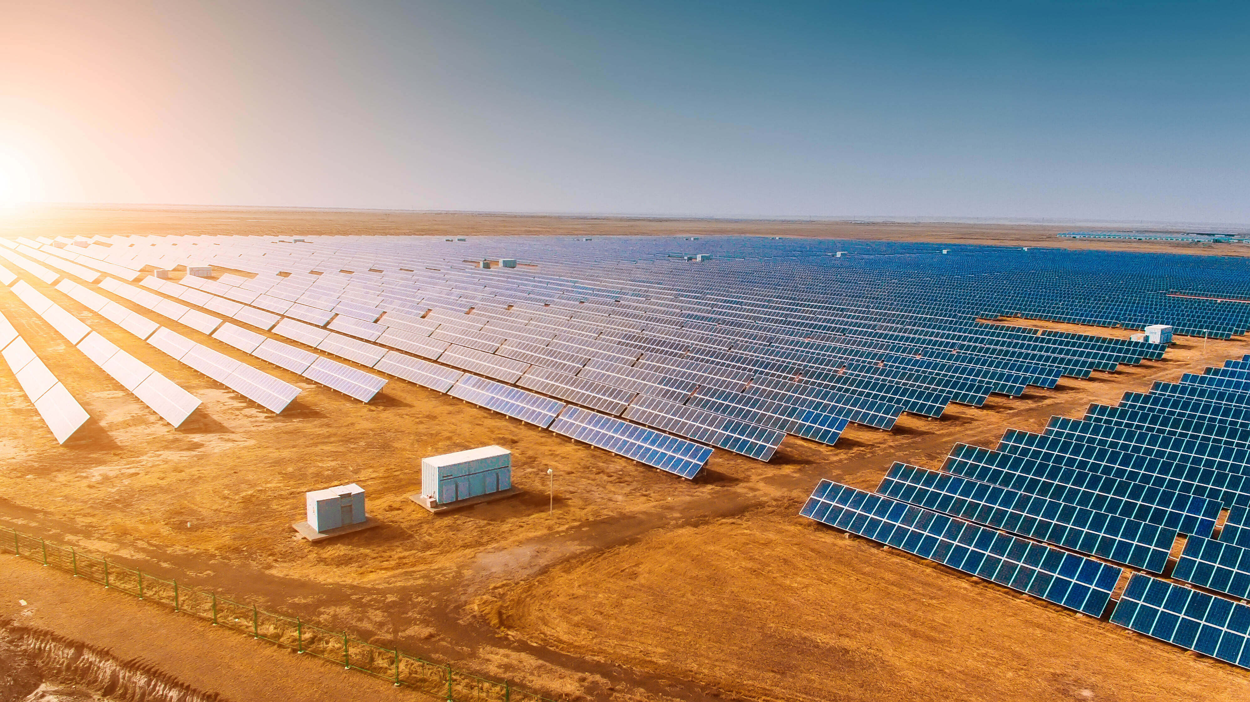 Solar panels in the field